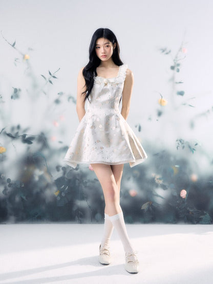 Oil Painting Jacquard Rose Dress【s0000015915】