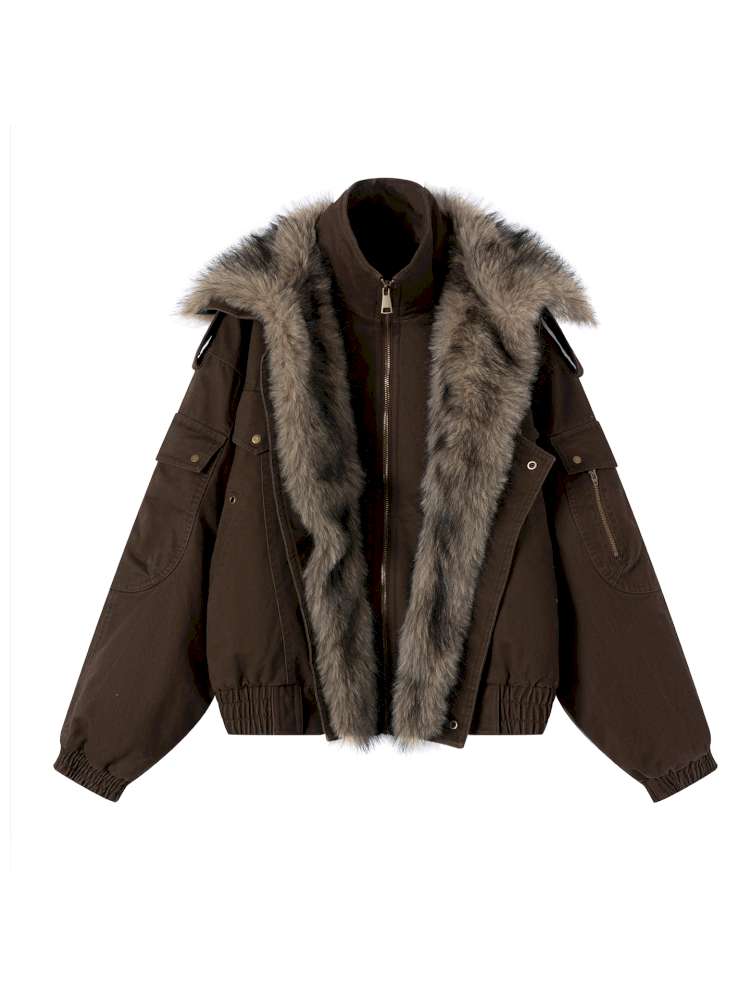 Vintage Distressed Flying Padded Jacket【s0000014673】