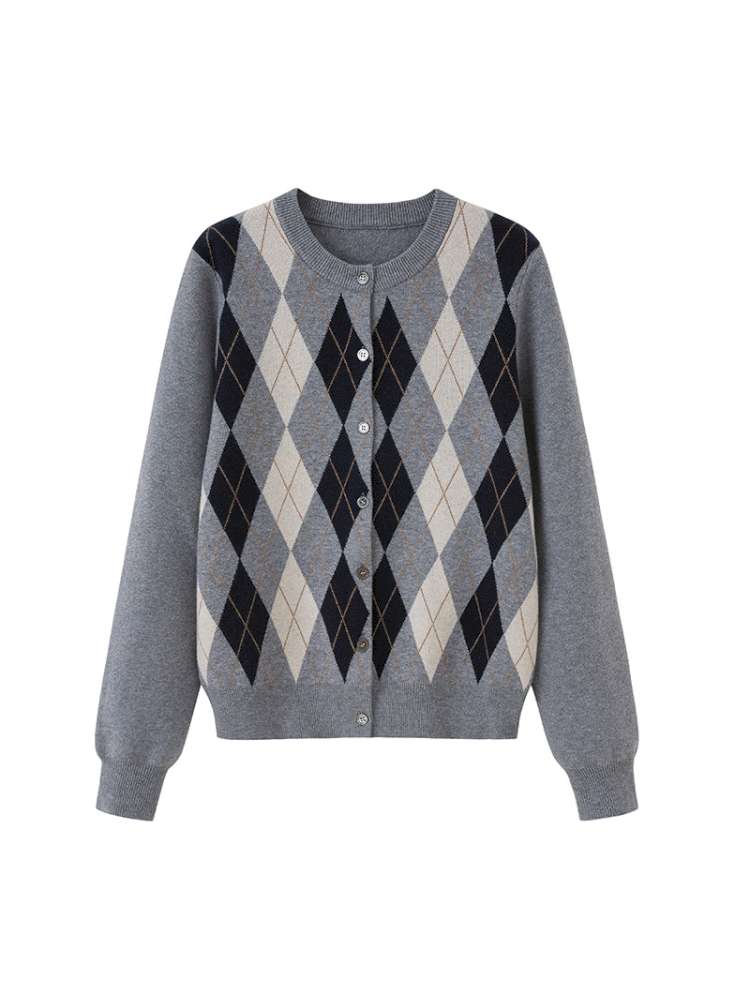 Diamond Plaid Knit Sweater Pants【s0000015072】