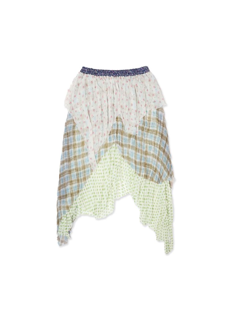 Irregular cut half skirt【s0000012545】