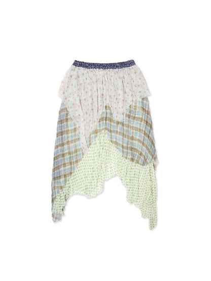 Irregular cut half skirt【s0000012545】
