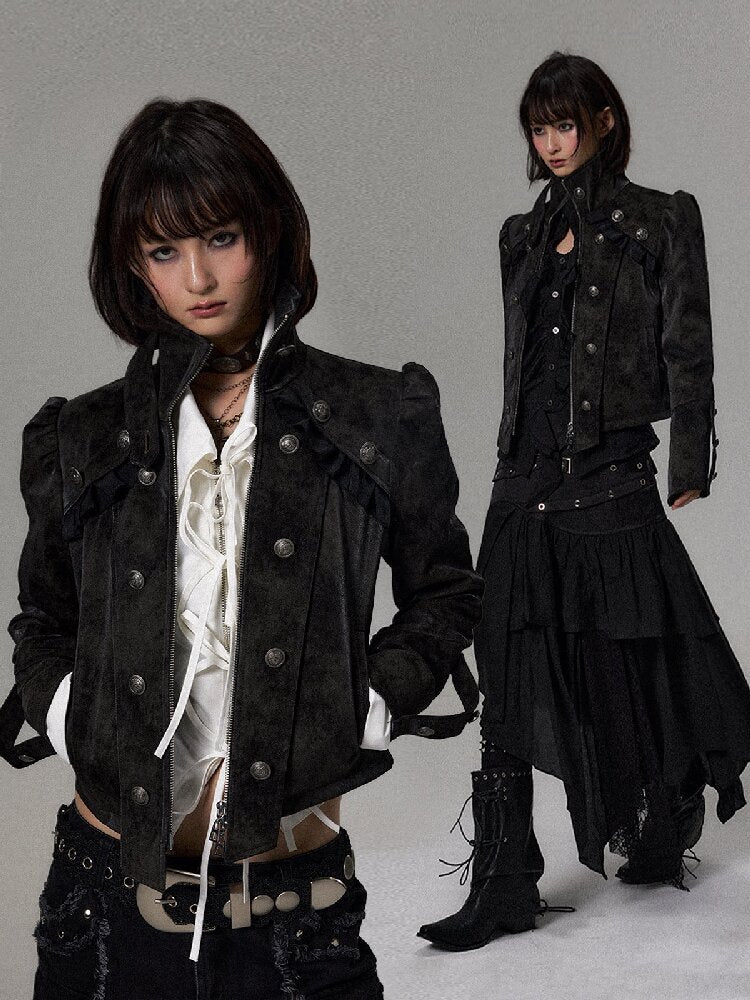Dark Court Napoleon Suede Jacket【s0000018500】