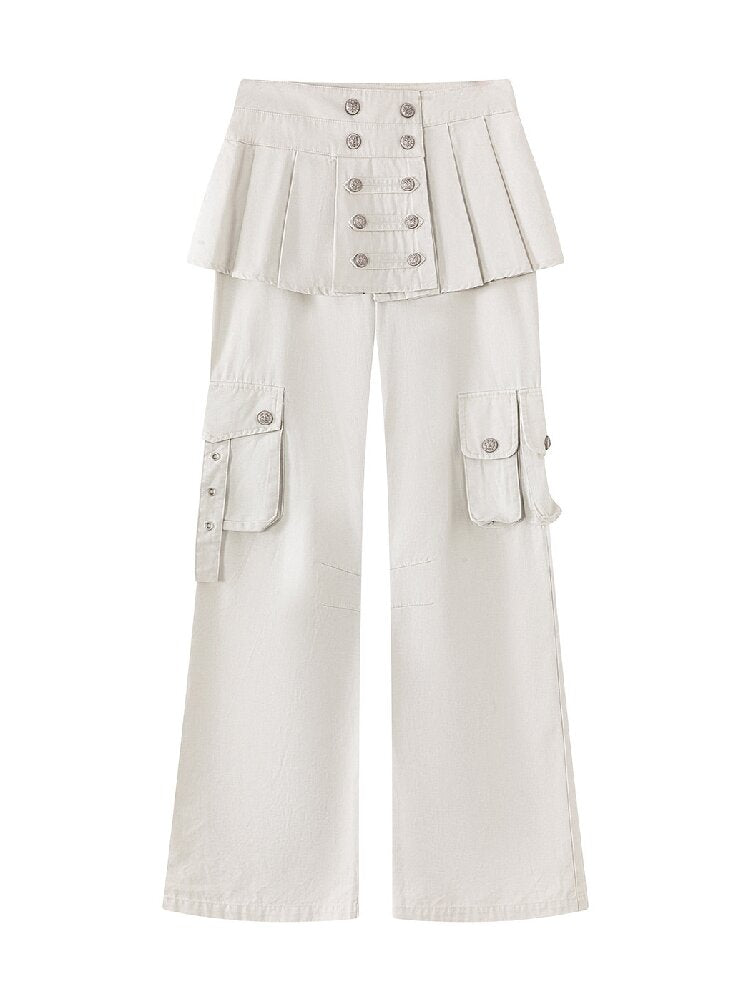 Napoleon Pleated Patchwork Pants【s0000018105】