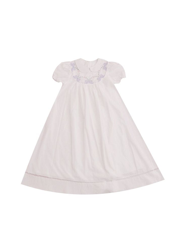 Neck Wreath Bow Embroidered Dress【s0000013491】