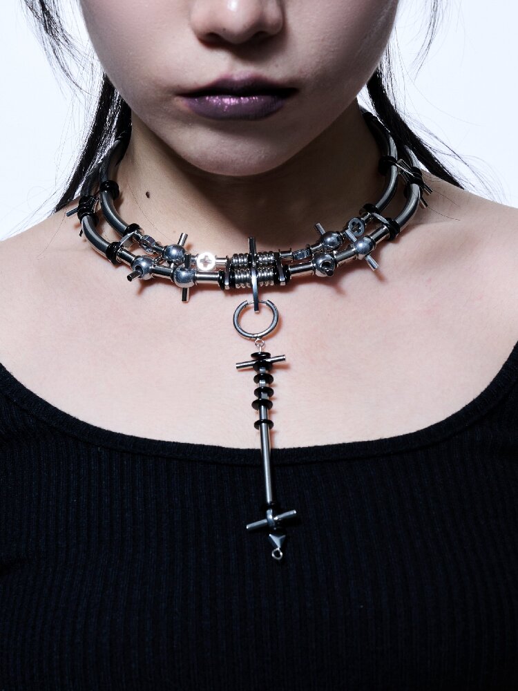 Mechanical Choker Necklace【s0000018834】