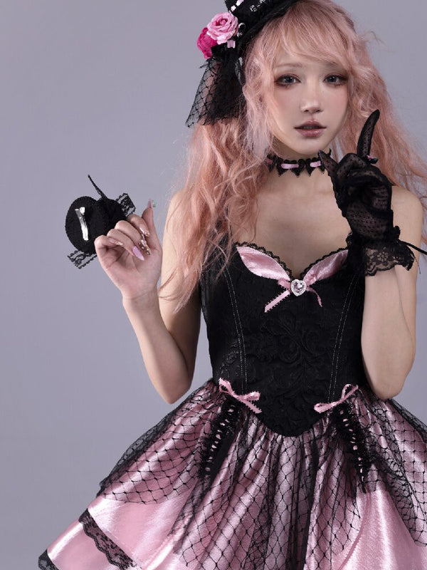 Baroque Relief Black Puffy Skirt Jsk【s0000016223】