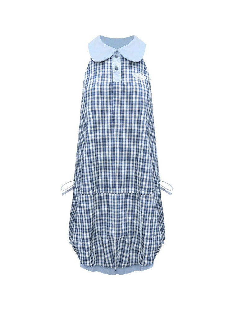 Summer Plaid Doll Collar Dress Girl【s0000017149】
