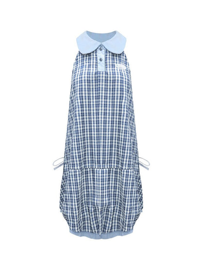 Summer Plaid Doll Collar Dress Girl【s0000017149】