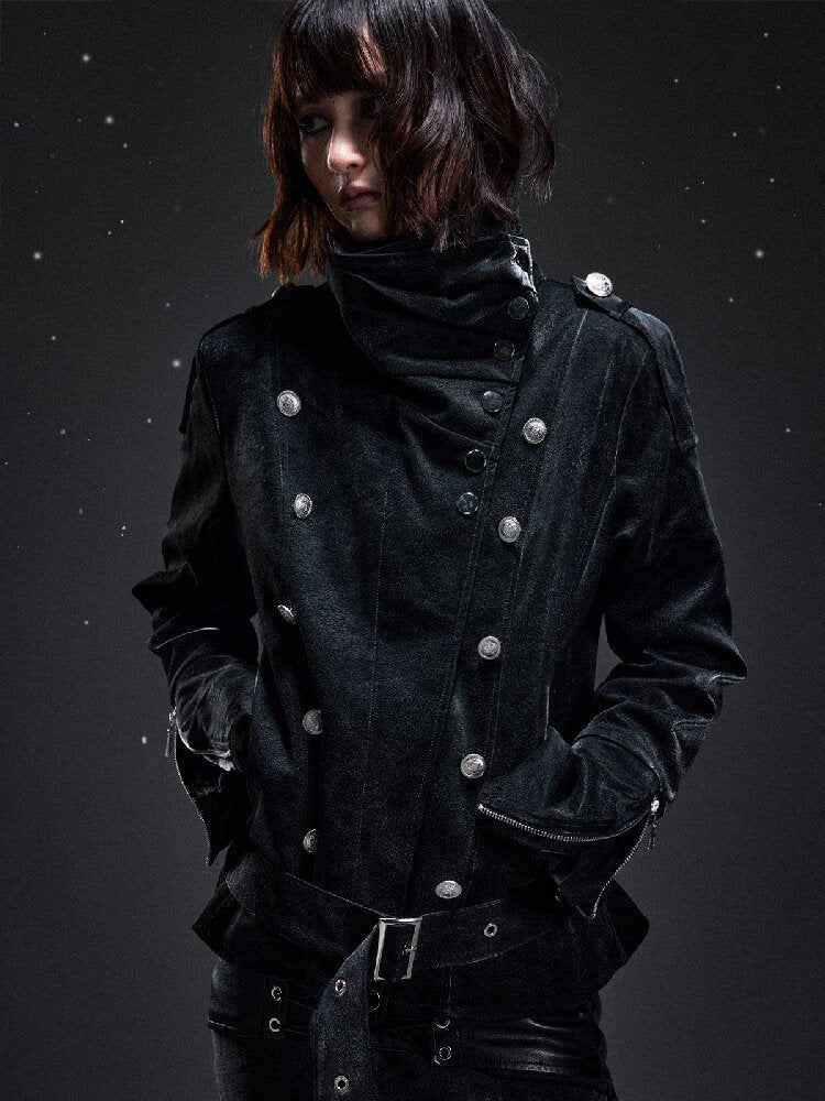 Dark Court Suede Slim Jacket【s0000019296】
