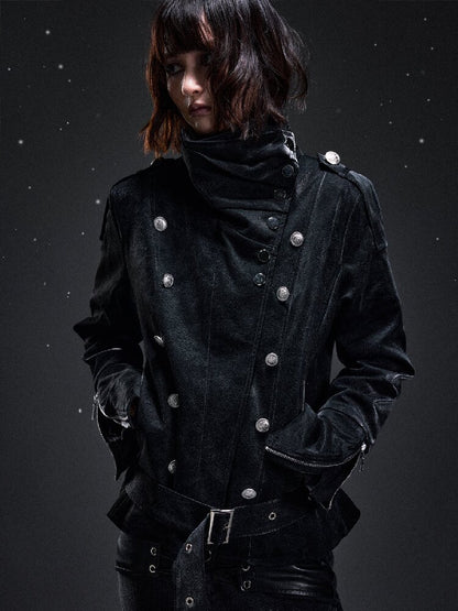 Dark Court Suede Slim Jacket【s0000019296】
