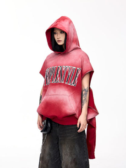 Washed Embroidered Hooded Sweatshirt【s0000011357】