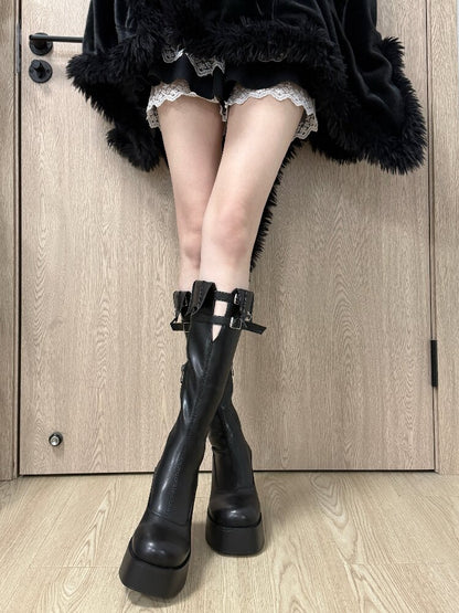 Gothic Punk Bat Skinny Boots【s0000016372】