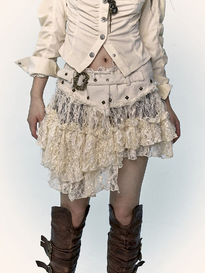 Lace Mesh Half Skirt【s0000011431】