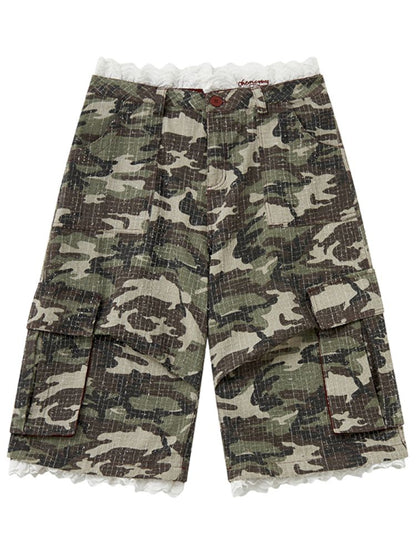 Detachable Lace Camouflage Shorts【s0000012955】