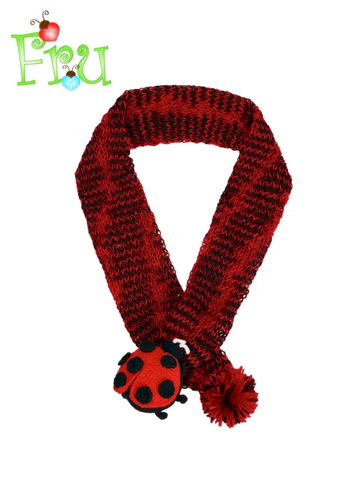 Hand-Knitted Beetle-Patterned Scarf【s0000014190】
