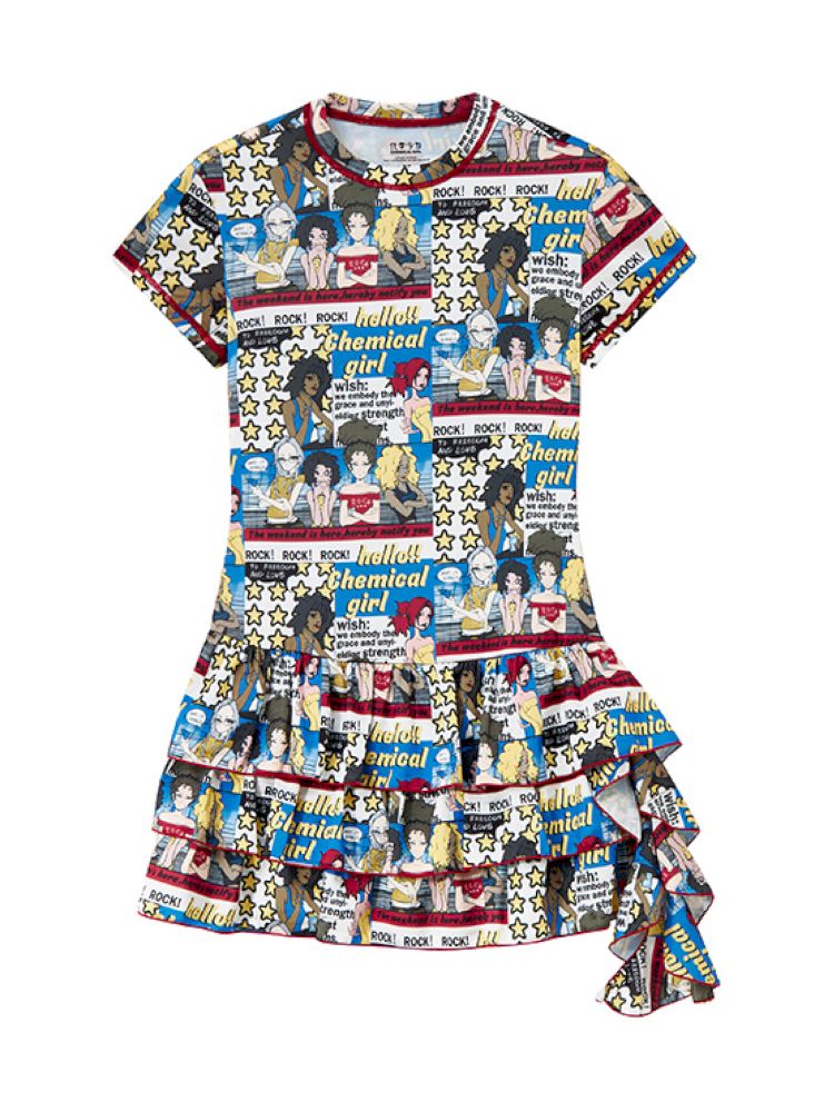 Manga Full Print Cake Dress【s0000012420】