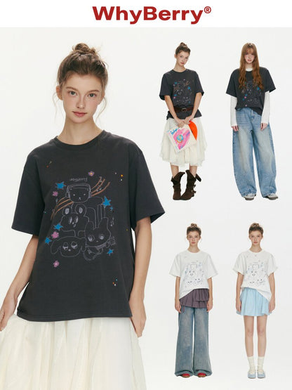 Strawberry Musician Cotton T-Shirt【s0000015669】
