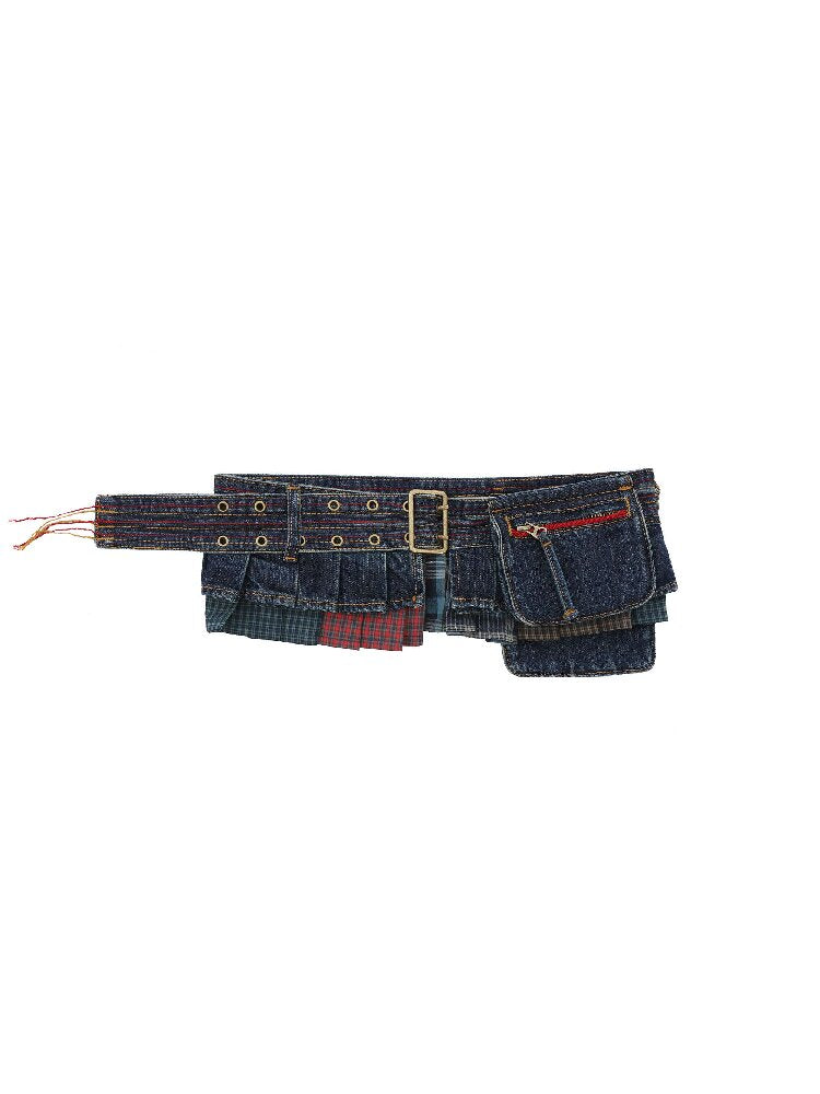 Colourful Curb Belt Denim Bag【s0000016131】