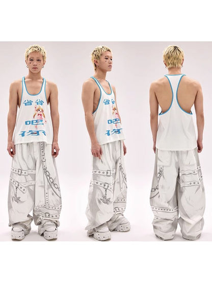 Hand-painted Printed Jeans【s0000011800】