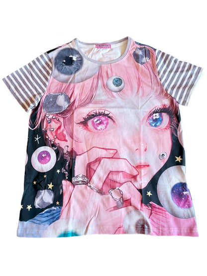 Y2k secondary subculture loose cotton T-shirt【s0000013285】