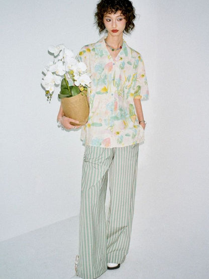 Full-print short-sleeved shirt【s0000012951】
