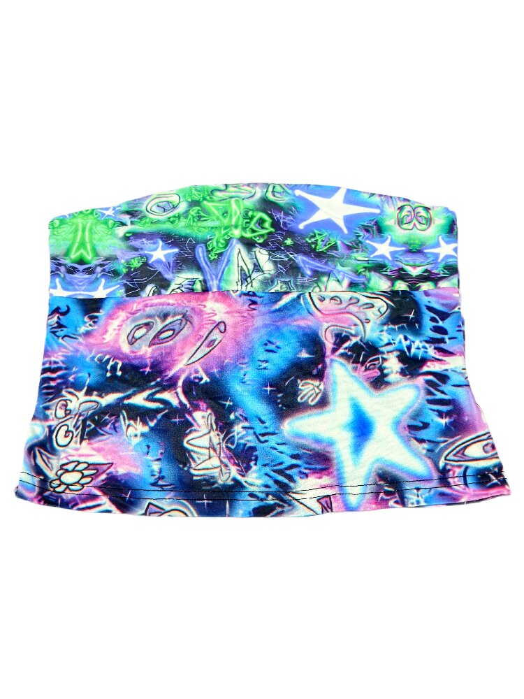 Y2K Printed Tank Top Outerwear【s0000017707】