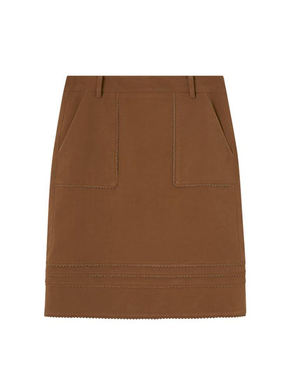 Large Pockets Leather Skirt【s0000014410】