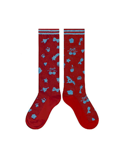 Illustration Mid Calf Socks [S0000010519]