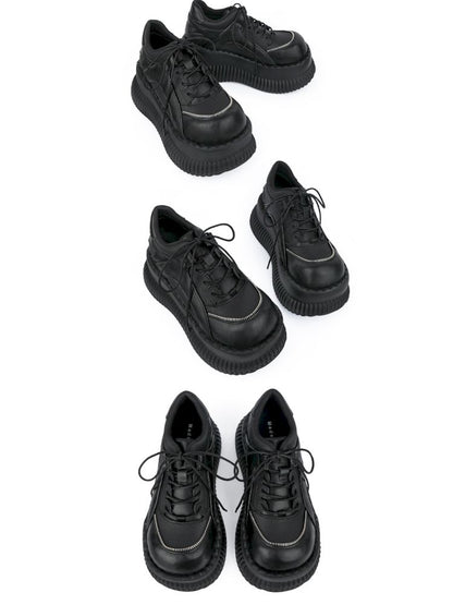 Gothic subculture lace up thick bottom shoes【s0000013710】