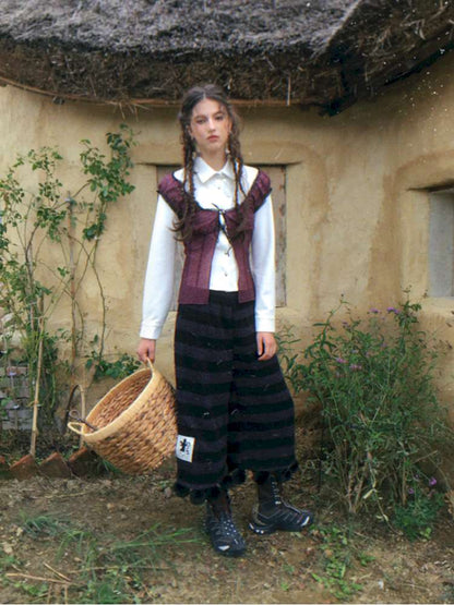 Blue Plaid Polka Dot Long Shirt【s0000014902】