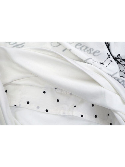 Plaid Tie-Dye Black Swing Neck Long Sleeve Blouse【s0000013887】