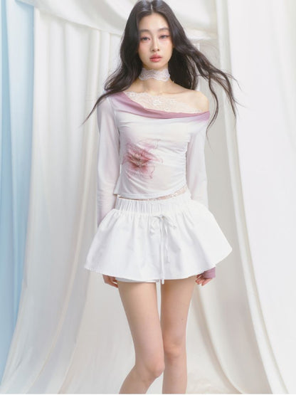 A-line Puffy Half-body Skirt【s0000012153】