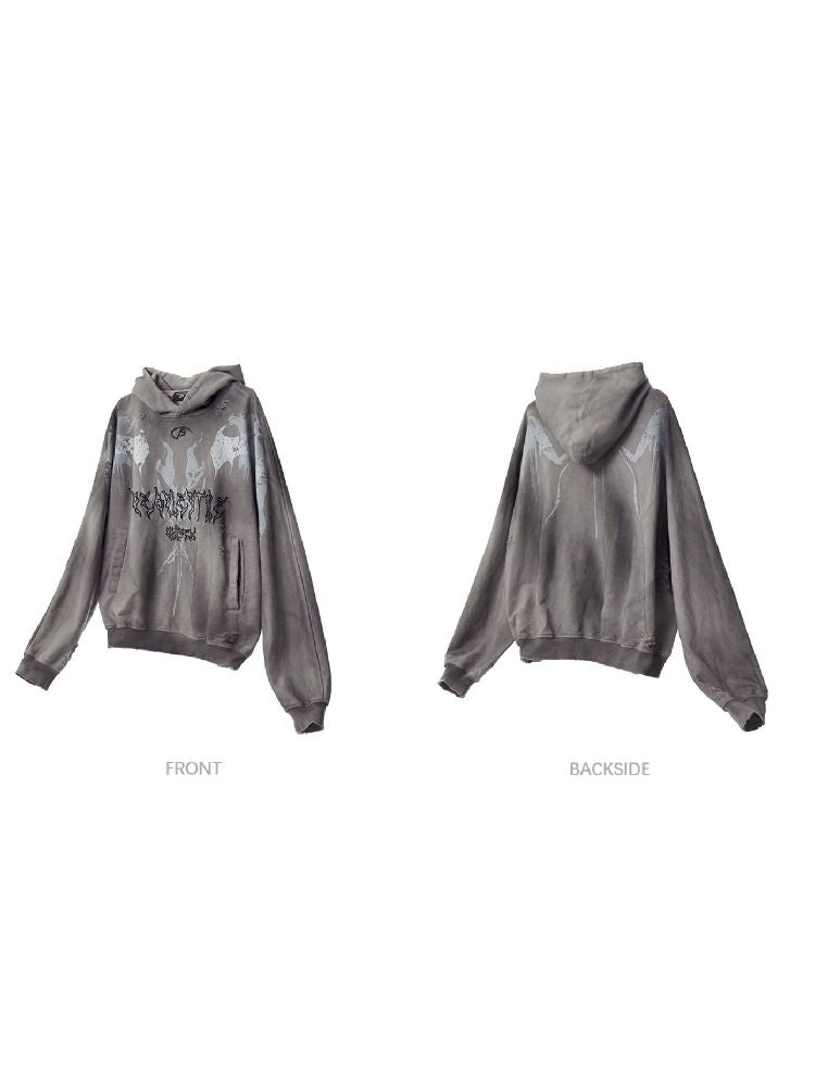 Embroidered Hooded Sweatshirt【s0000011349】