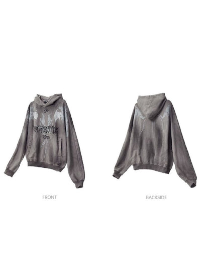 Embroidered Hooded Sweatshirt【s0000011349】