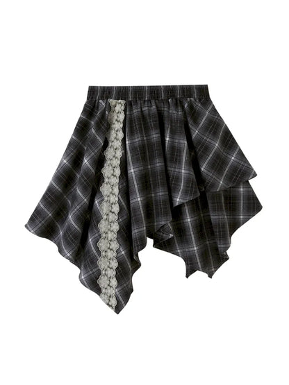 Lace Patchwork Skirt A-Line Mini Skirt【s0000014066】