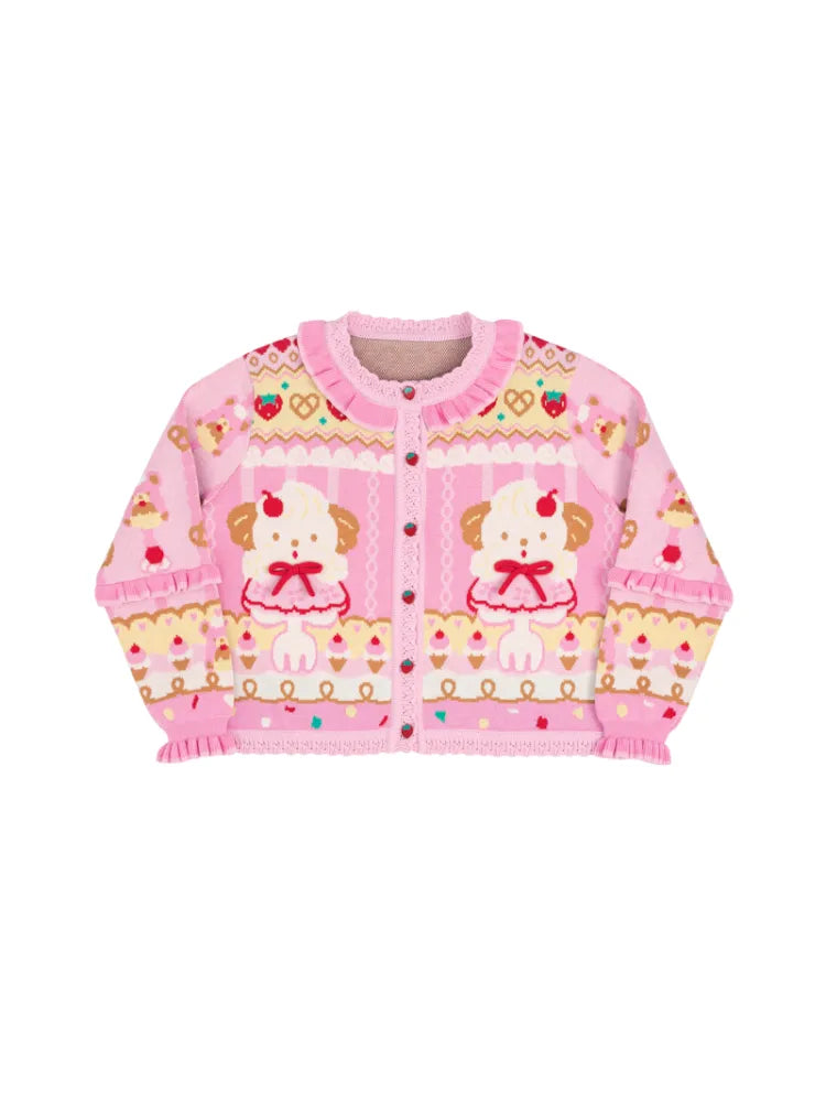 Sweet Pink Knit Cardigan Jacket【s0000014164】