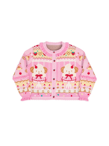 Sweet Pink Knit Cardigan Jacket【s0000014164】