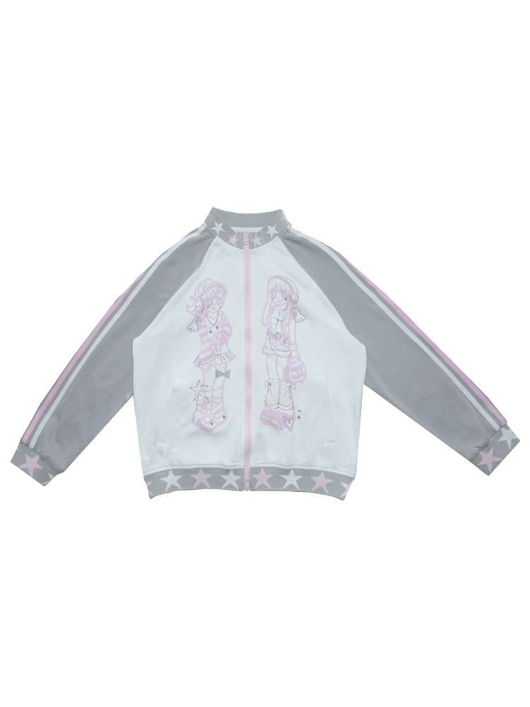 Stand-Up Collar Sportswear Hoodie Jacket【s0000014448】