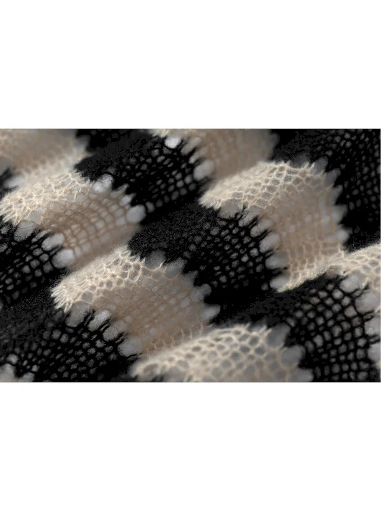 Two-Piece Set Striped Knit Top【s0000013953】