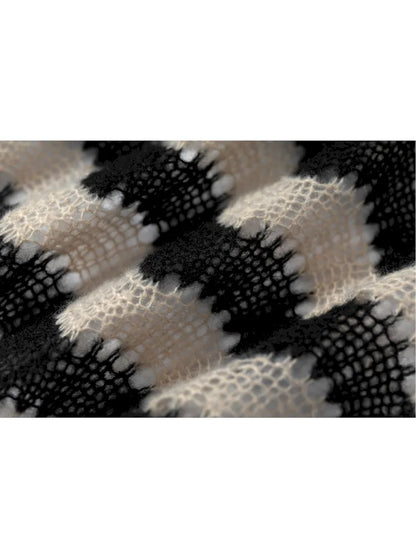 Two-Piece Set Striped Knit Top【s0000013953】