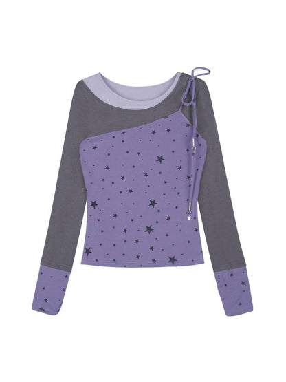 Fake three-piece star top T-shirt【s0000014366】