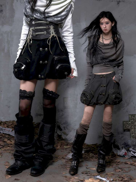 Workwear Flower Bud Skirt【s0000014463】