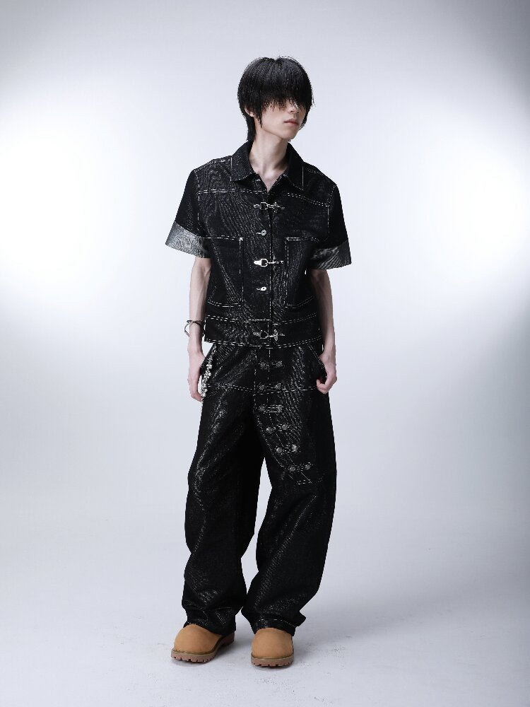 Silver Filigree Topstitch Jeans【s0000016295】
