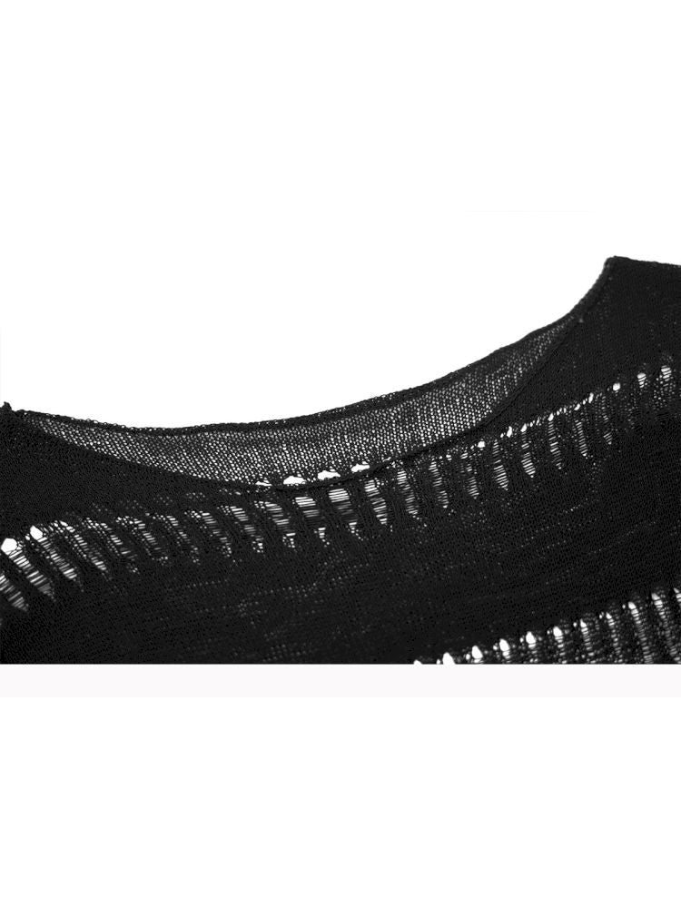 Raglan Cutout Knit Cowl Top【s0000012640】