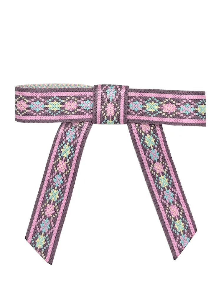 Jacquard Ribbon Hair Clip【s0000014153】