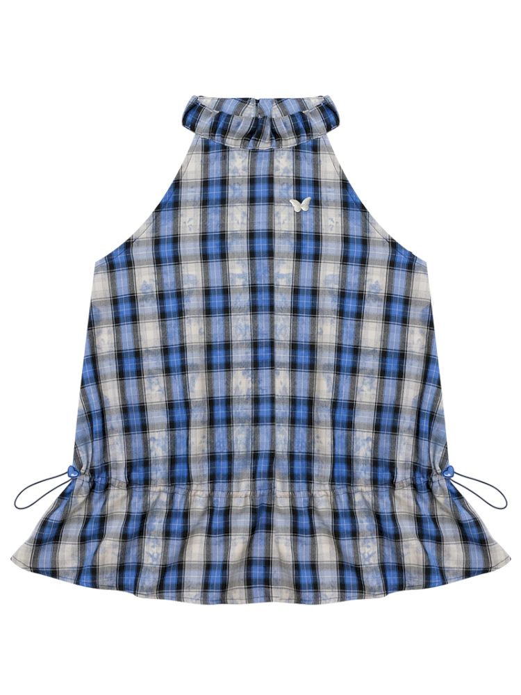 Drawstring Waisted Hanging Neck Vest【s0000013377】