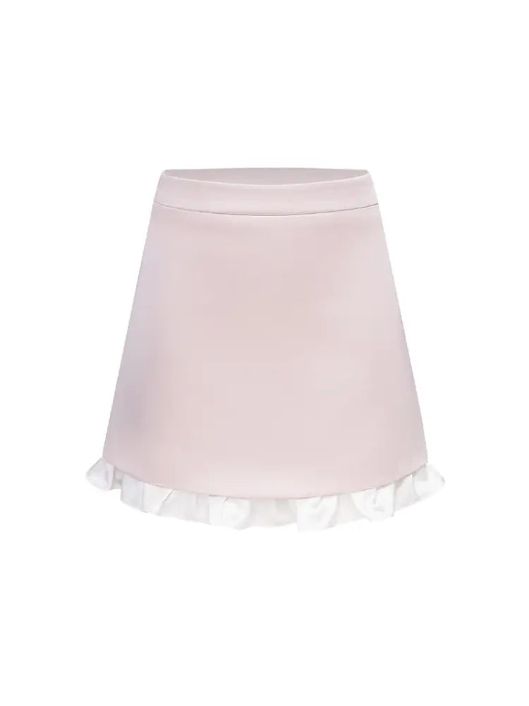 Doll Collar Short Jacket Flounce-Hem Bodycon Skirt【s0000014334】