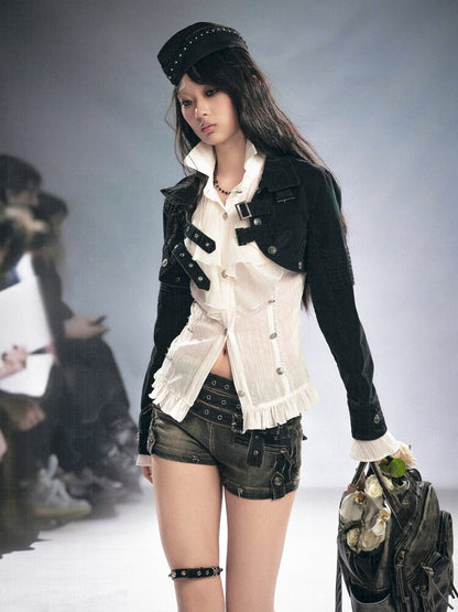 Washed Reconstructed Short Jacket【s0000015452】