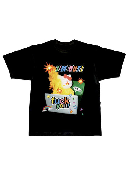 Streetwear loose cotton T-shirt【s0000013171】