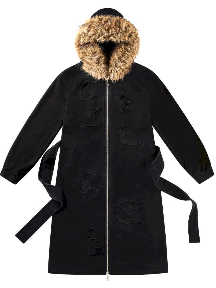 Monogram Embroidered Fur Collar Jacket【s0000014644】